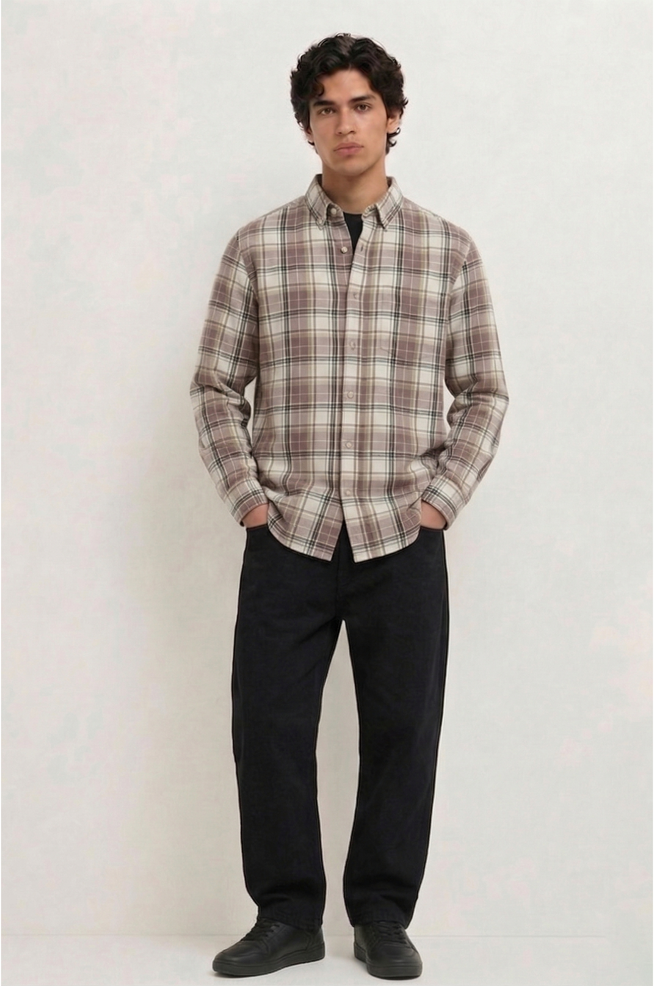 Sage Urban Windowpane Button-Down