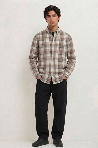 Sage Urban Windowpane Button-Down