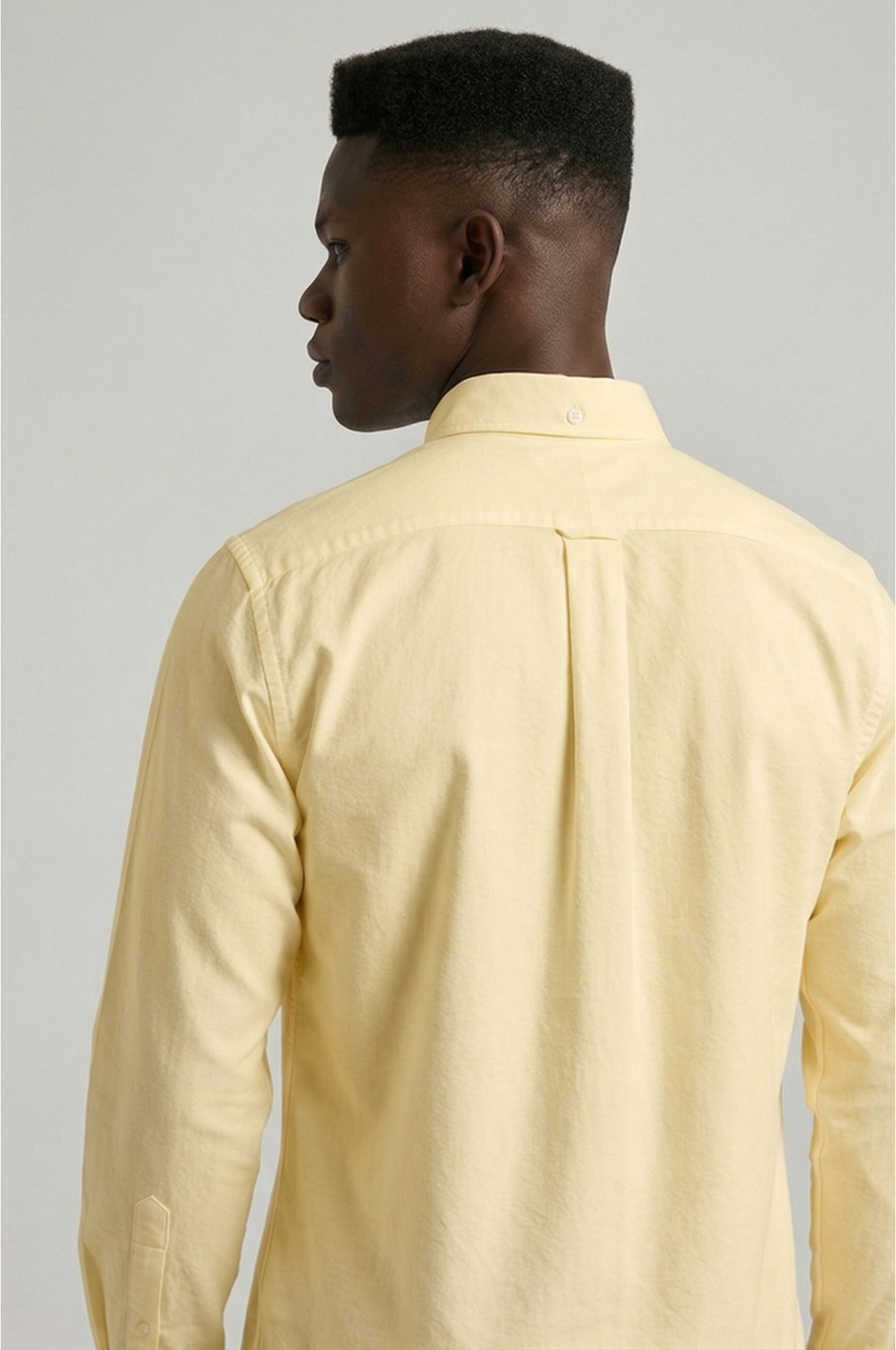 Cool Bee Premium Oxford Casual Shirt Yellow for Men - Yellow Premium Oxford Shirt India - Detail View