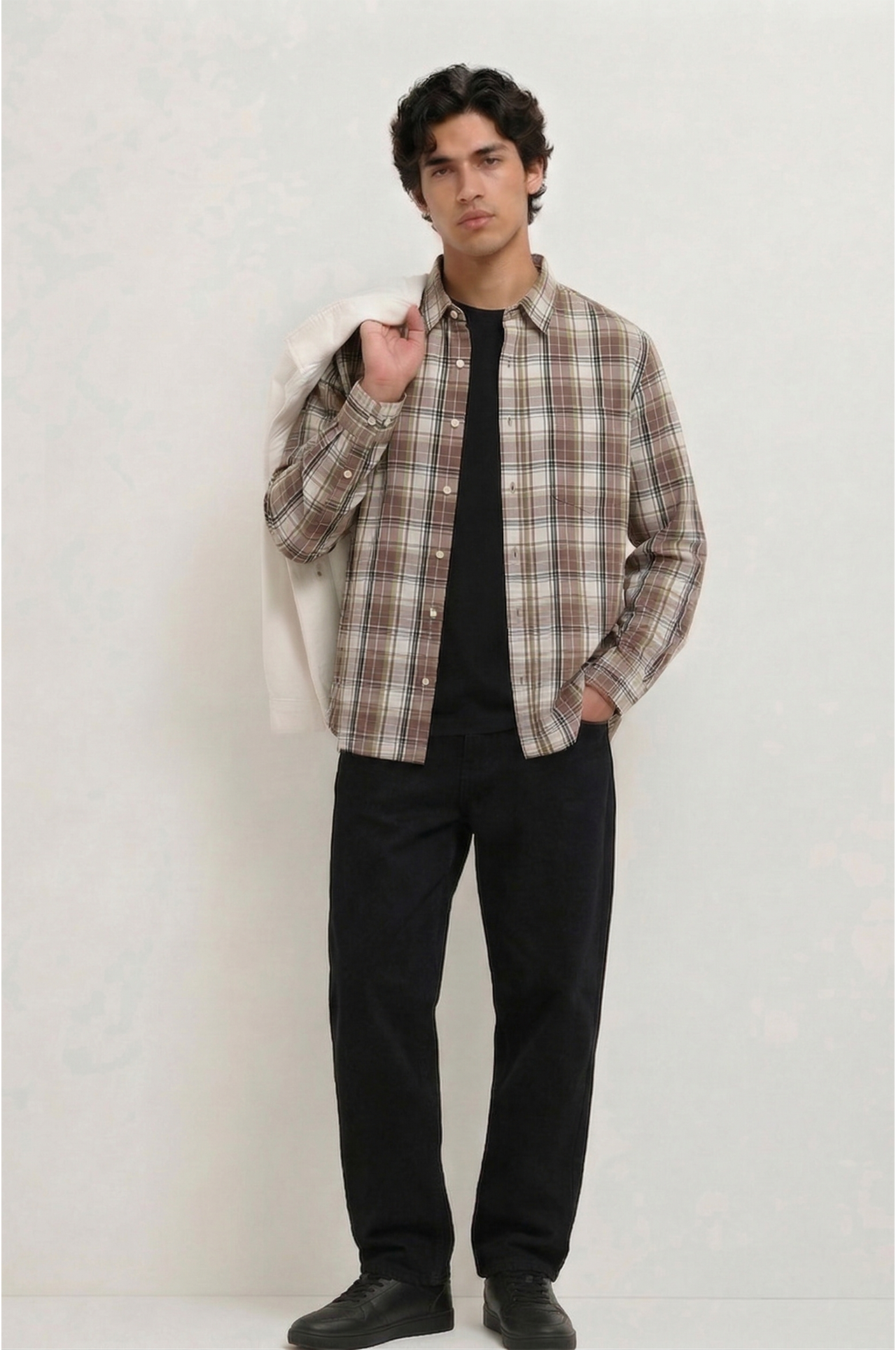 Cool Bee Urban Windowpane Button-Down for Men - Windowpane Check Casual Shirt India - Lifestyle View