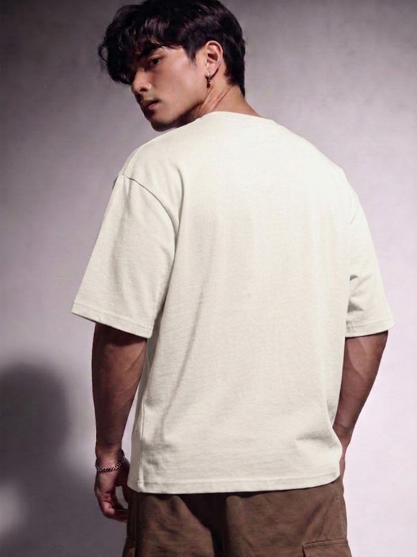 Cool Bee The Totem Tee White for Men - White Oversized Graphic Tee Streetwear India - Lifestyle View