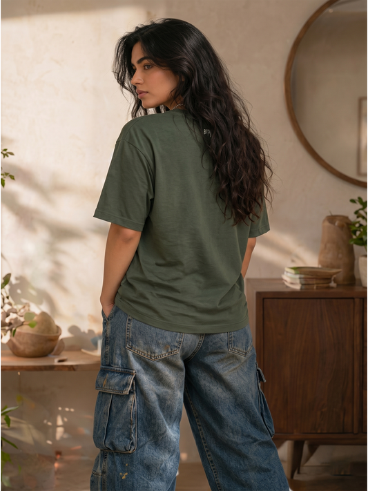 Cool Bee Regular Fit Tees Women for Women - Regular Fit Tee India - Back View