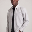 Super Premium Slim Fit Grey Striped Oxford Shirt