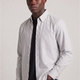 Super Premium Slim Fit Grey Striped Oxford Shirt