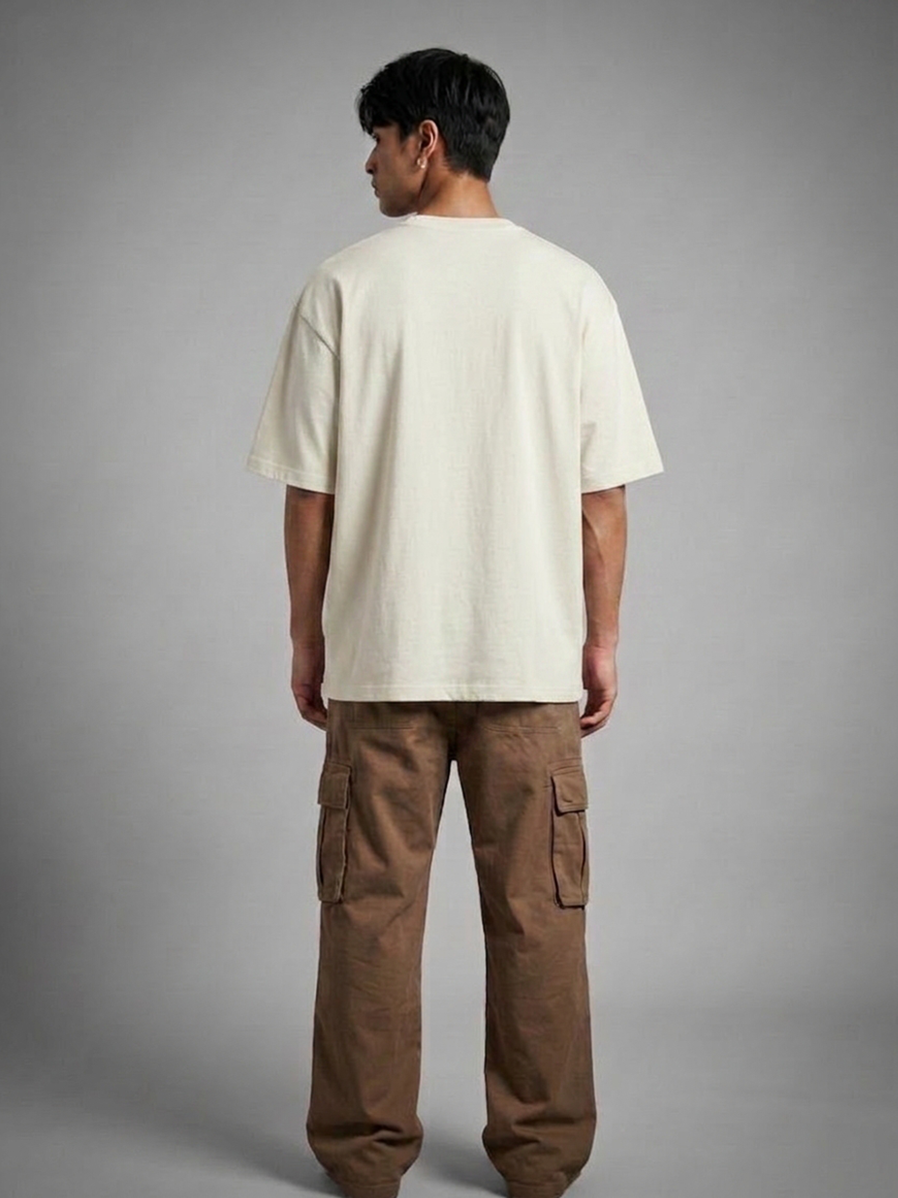 Cool Bee The Totem Tee White for Men - White Oversized Graphic Tee Streetwear India - Lifestyle View