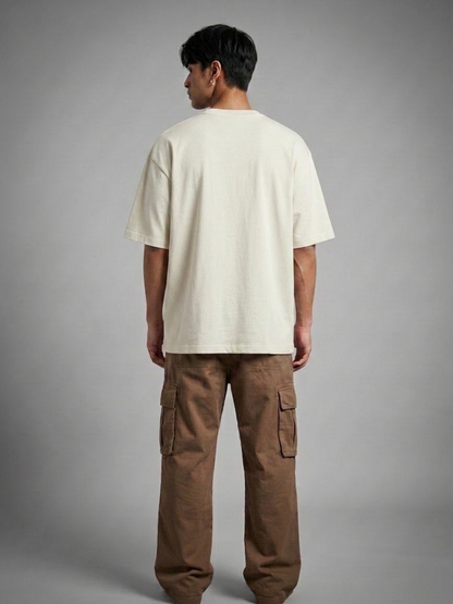 Cool Bee The Totem Tee White for Men - White Oversized Graphic Tee Streetwear India - Lifestyle View
