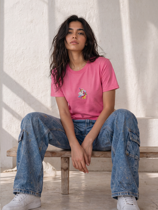 Cool Bee Regular Fit Tees Women for Women - Regular Fit Tee India - Back View