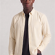 Super Premium Slim Fit Beige Striped Oxford Shirt