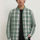 Highland Olive Windowpane  Check Shirt