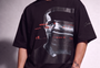Glitch Portrait Tee Black