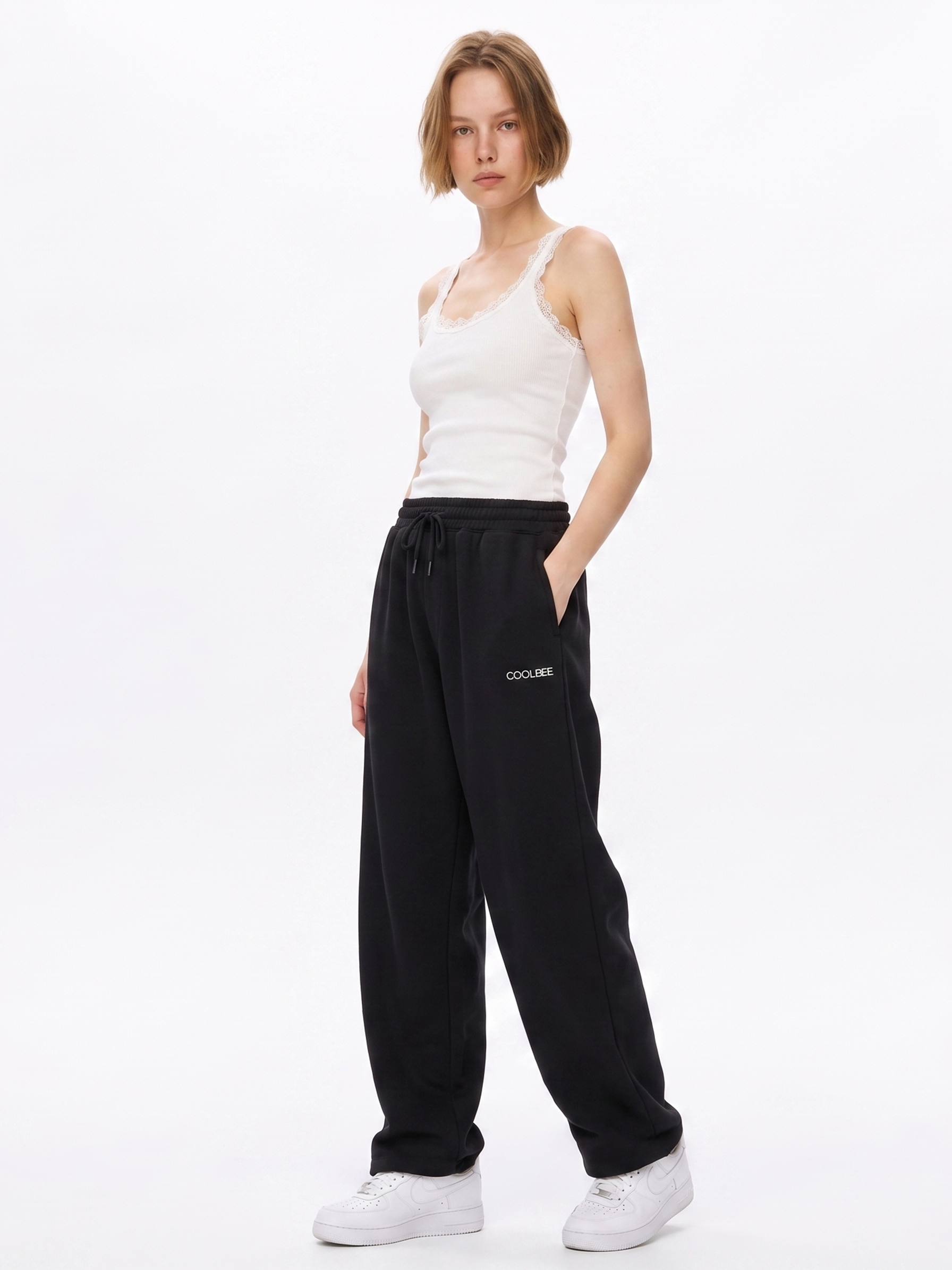 Cool Bee Joggers Black for Women - Joggers Casual Streetwear India - Detail View