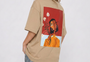 Cubist Bloom Oversize Tee Beige