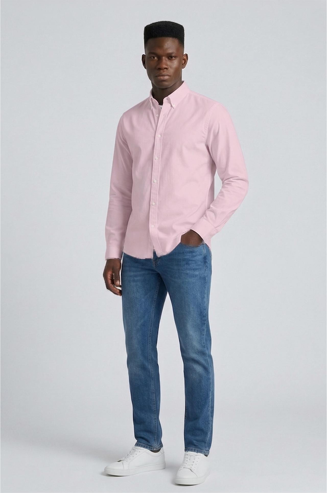 Cool Bee Premium Oxford Casual Shirt Pink for Men - Pink Premium Oxford Shirt India - Lifestyle View