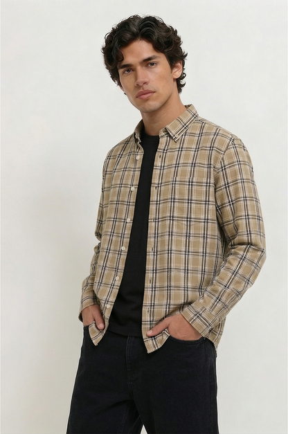 Cool Bee Urban Metropolitan Check Shirt for Men - Check Check Casual Shirt India - Back View