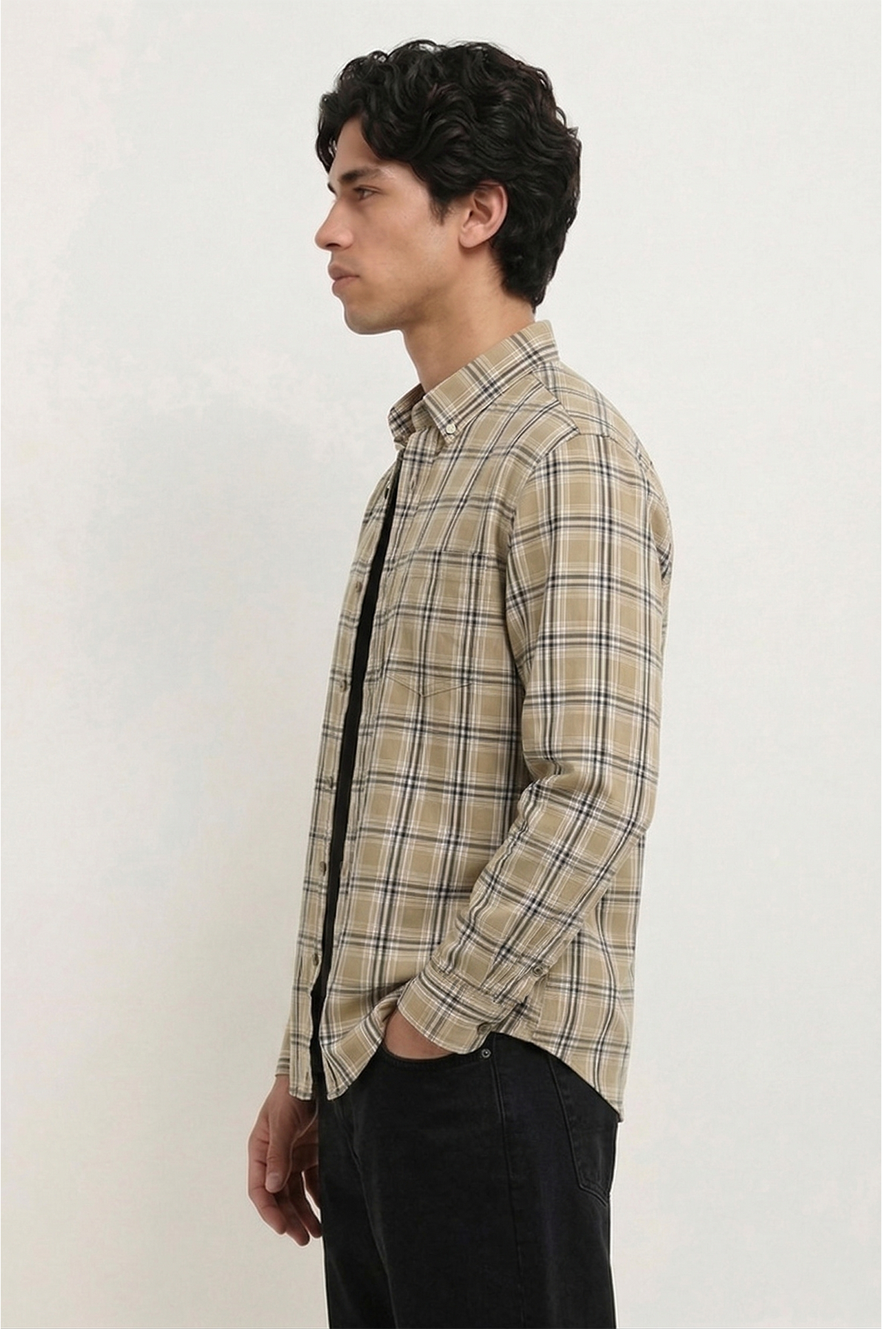 Cool Bee Urban Metropolitan Check Shirt for Men - Check Check Casual Shirt India - Detail View