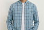 Olive Drab Windowpane Check Shirt