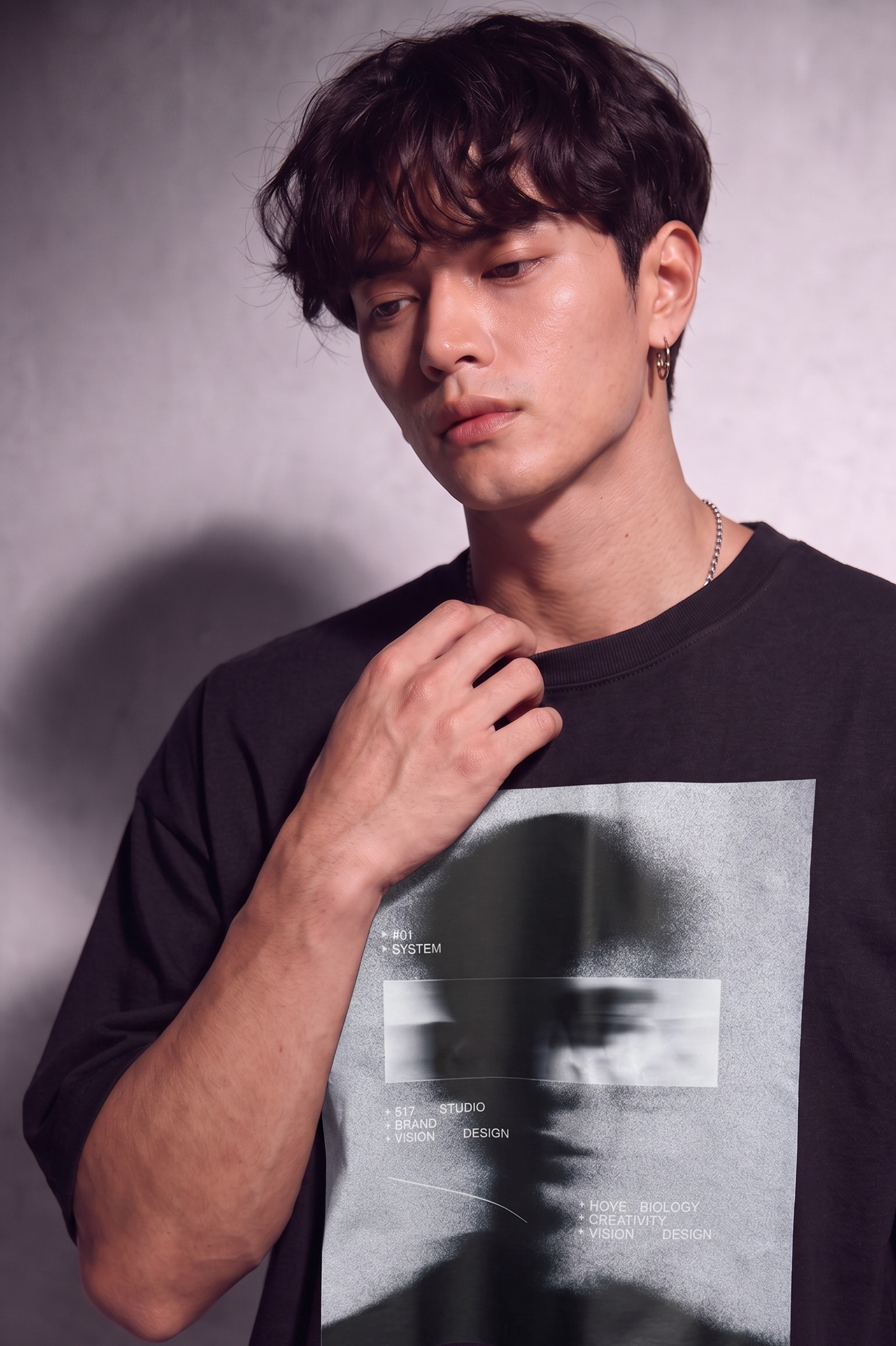 Cool Bee Blurred Vision Tee Black for Men - Black Oversized Graphic Tee Streetwear India - Lifestyle View
