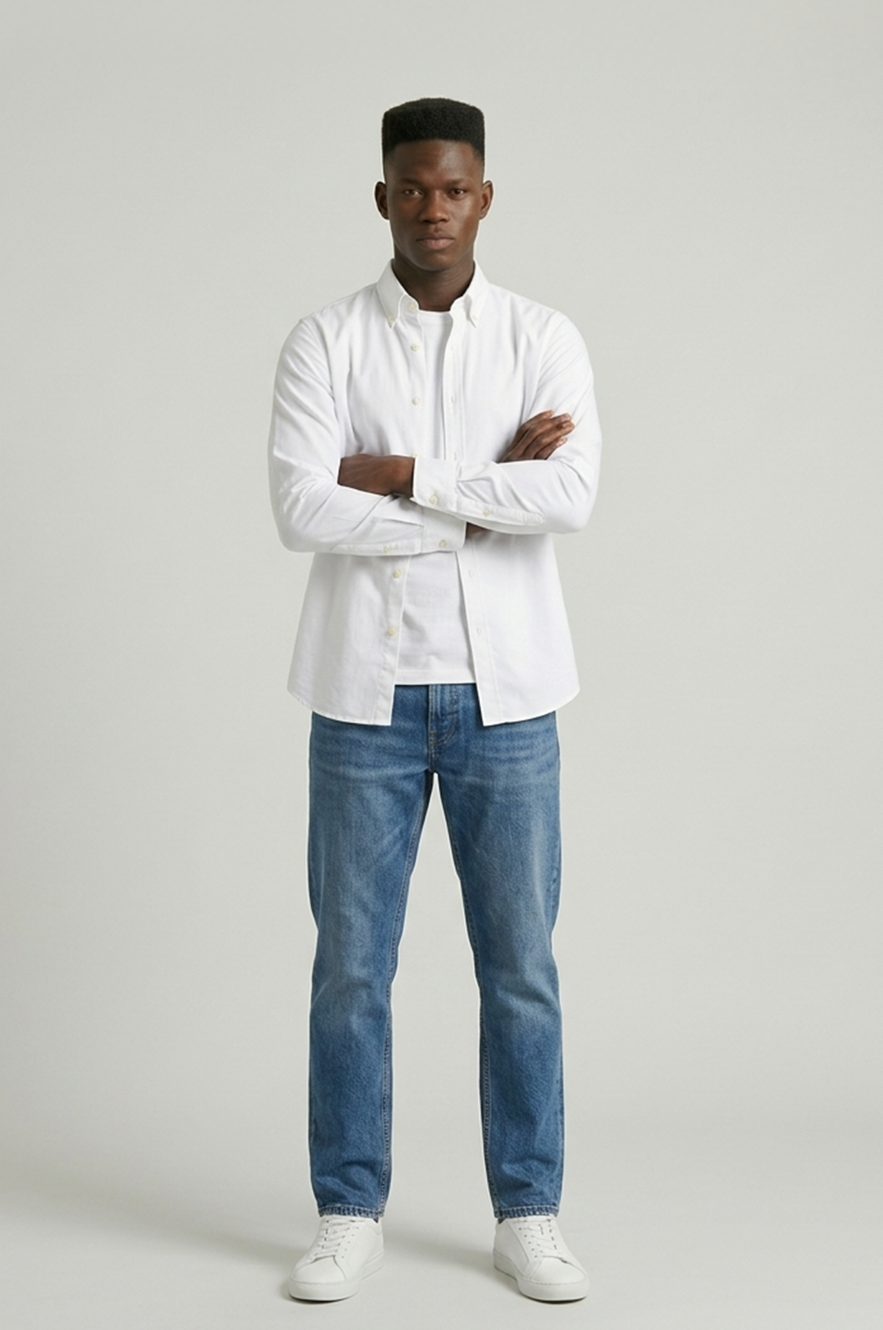 Cool Bee Essential Super Premium Oxford Shirt White for Men - White Premium Oxford Shirt India - Lifestyle View