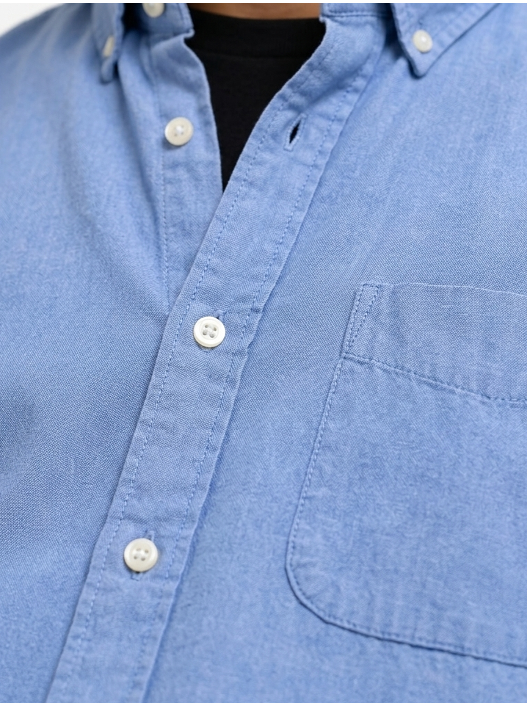 Cool Bee Oxford Casual Half Shirt Light Blue for Men - Blue Premium Half Sleeve Oxford Shirt India - Lifestyle View
