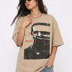 Glitch Portrait Tee Beige