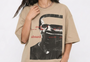 Glitch Portrait Tee Beige