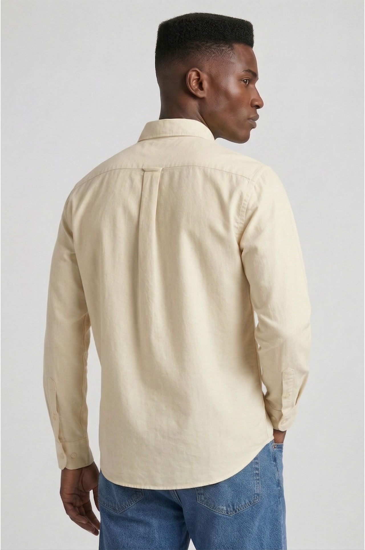 Cool Bee Premium Casual Oxford Shirt Beige for Men - Beige Premium Oxford Shirt India - Lifestyle View