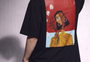 Cubist Bloom Oversize Tee Black