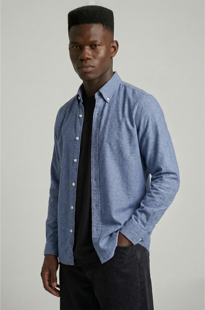 Premium Casual Oxford Shirt Grey