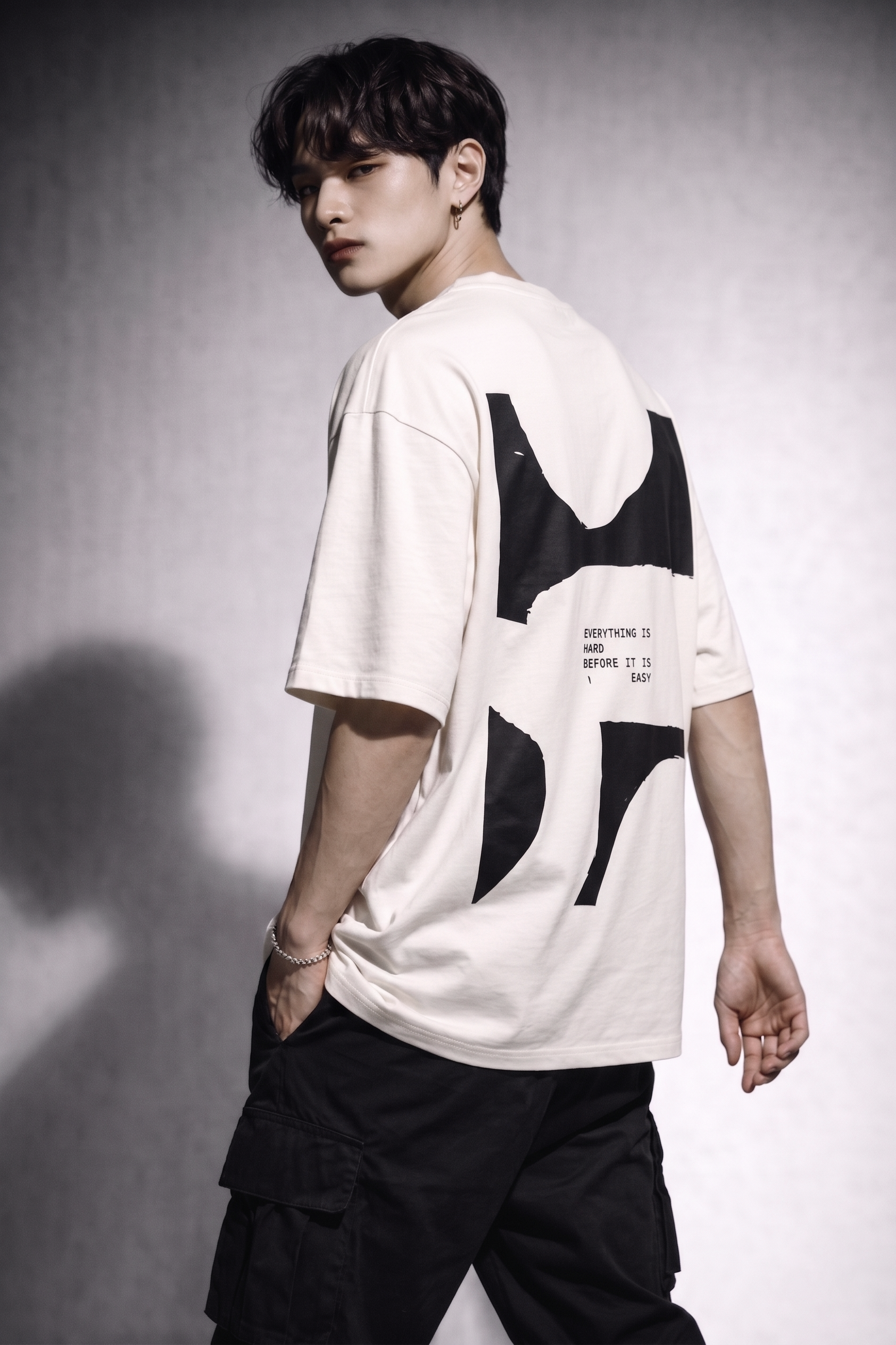 Cool Bee Perspective Graphic Tee White for Men - White Oversized Graphic Tee Streetwear India - Lifestyle View
