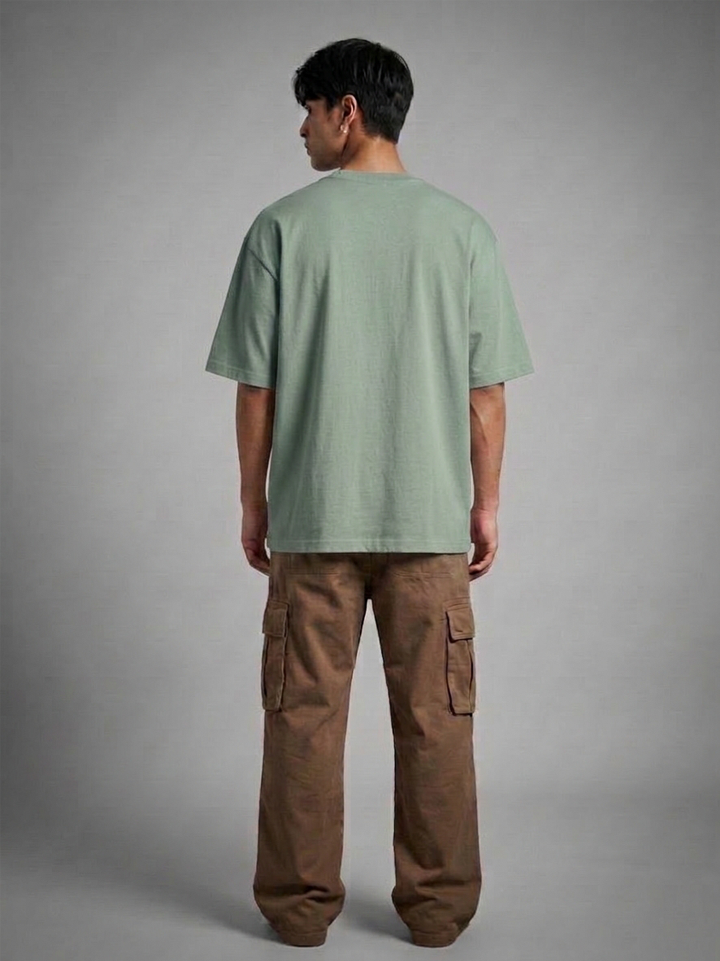 Cool Bee The Totem Tee Green for Men - Green Oversized Graphic Tee Streetwear India - Lifestyle View