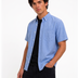 Oxford Casual Half Shirt Light Blue