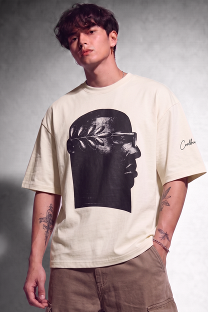 Cool Bee NeoClassic Graphic Tee White for Men - White Oversized Graphic Tee Streetwear India