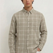 Men's Olive Drab Windowpane Check Shirt