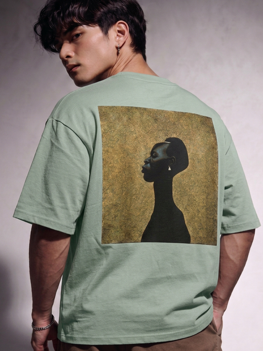 Cool Bee Silent Muse Tee Green for Men - Green Oversized Graphic Tee Streetwear India
