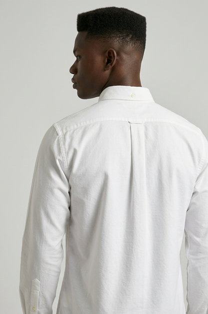 Cool Bee Essential Super Premium Oxford Shirt White for Men - White Premium Oxford Shirt India - Lifestyle View