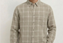 Men's Olive Drab Windowpane Check Shirt