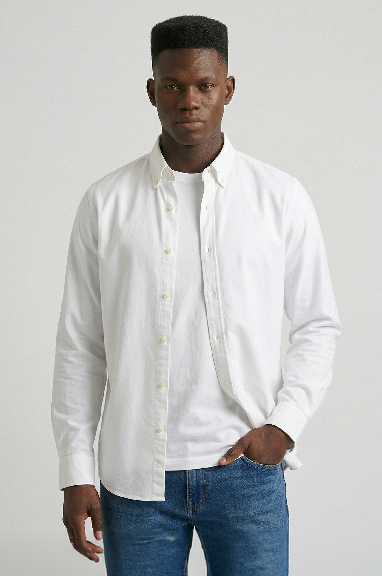 Premium Casual Oxford Shirt White