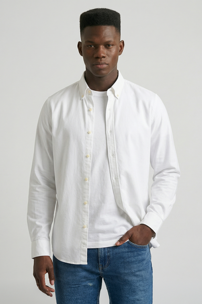 Premium Casual Oxford Shirt White