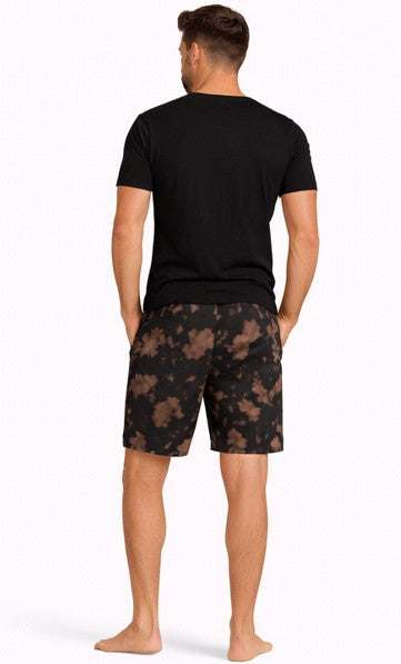 Unisex Tie Dye Shorts Black Brown