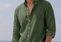 Linen Casual Shirt Dark Green