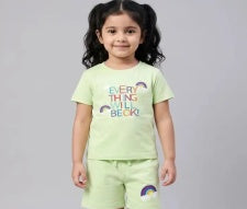 Green Clothing Set Kids Girls