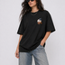 Abstract Echo Tee Black