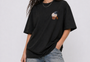Abstract Echo Tee Black