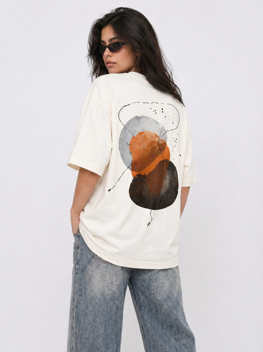 Cool Bee Luna Tee White for Women - White Oversized Graphic Tee Streetwear India