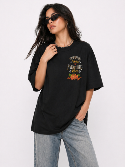 The Autumn Vibe Tee Black