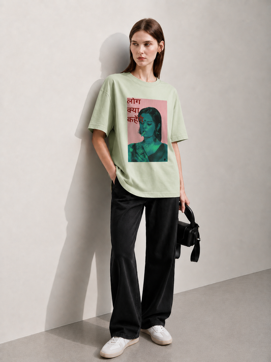 Ignore People Women Tee Green