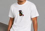 Cat Art Tee White