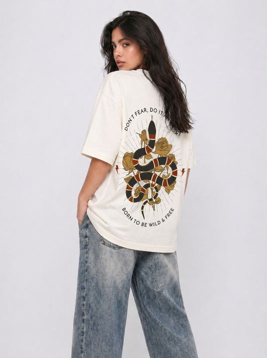 Rose Coil Tee White
