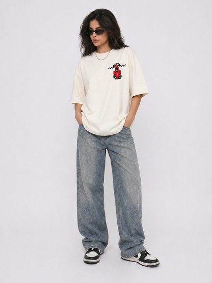 Checkered Box Tee White