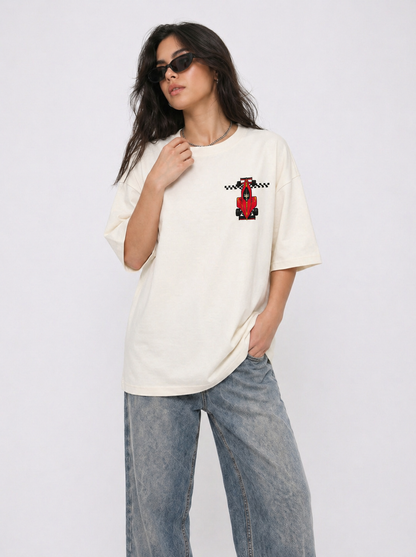 Checkered Box Tee White